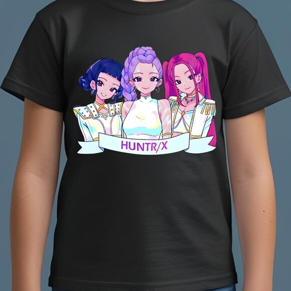 Huntrix Girls K-pop Demon Hunters Graphic T-shirt for kids - Picture 3 of 5